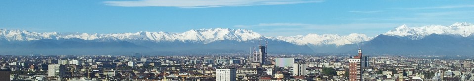 Turin skyline and the Alps