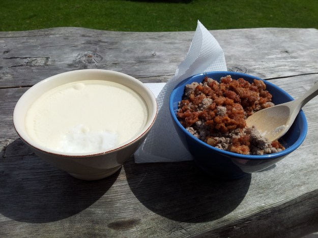 Mountain lunch at Velika Planina