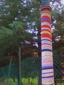 This lamp post will be warm in winter.