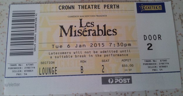 Les Miserables ticket