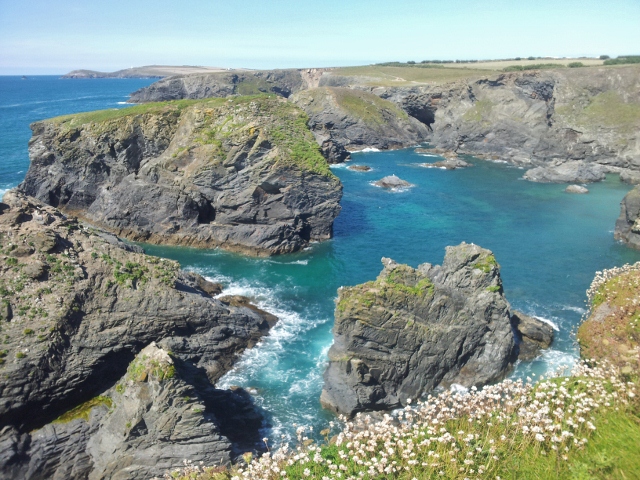 Cliffs and rocks on the Cornish coast