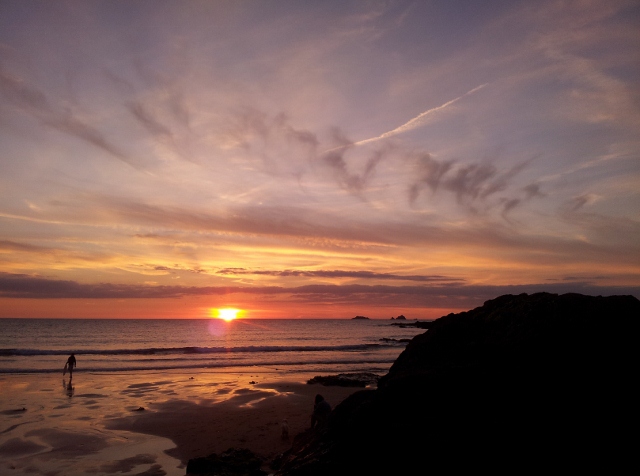 Sunset, Treyarnon Bay