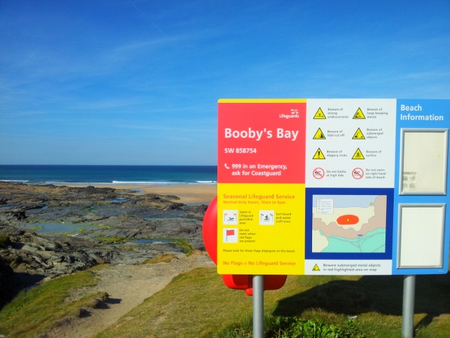 Booby's Bay sign