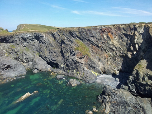 Slate cliff faces in Cornwall
